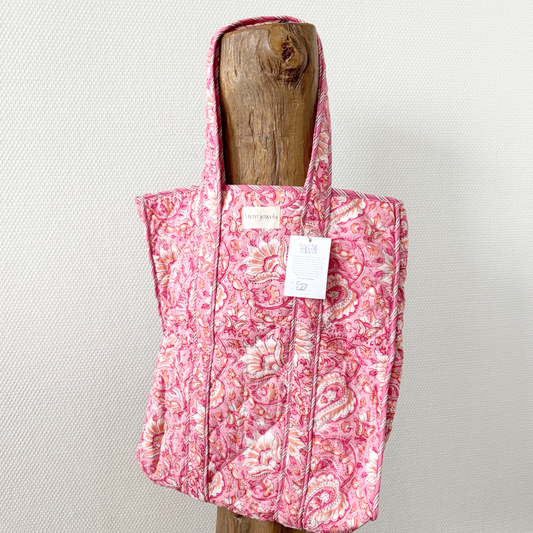 blooming reversible tas roze/kleurrijk