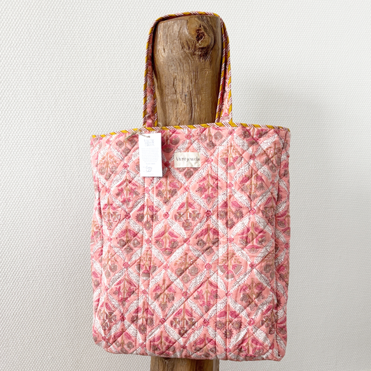 blooming reversible tas roze